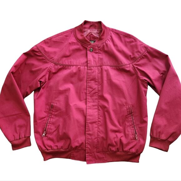 Vintage Haband bomber jacket 80s red  size L - Picture 1 of 10